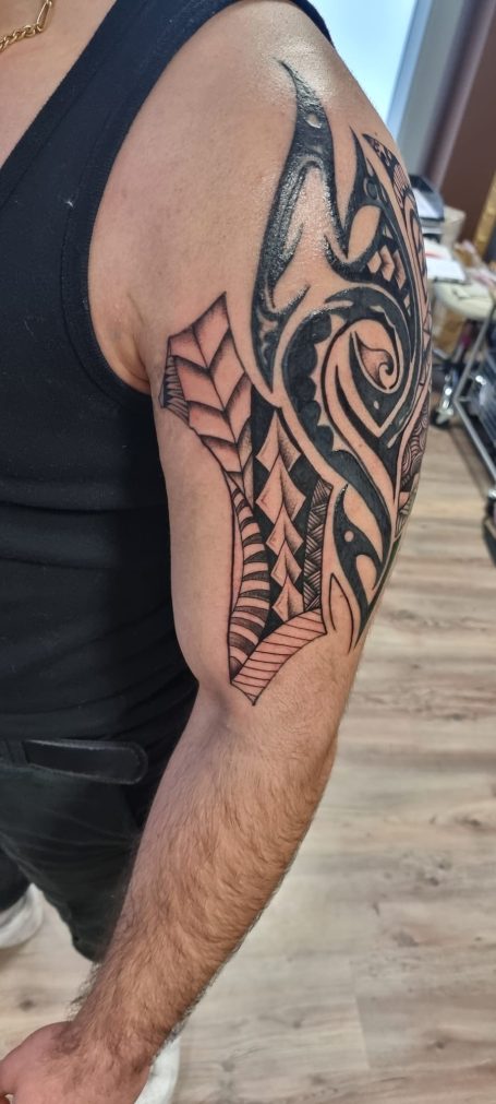 Maori Tribal Arm Tattoo Coverup